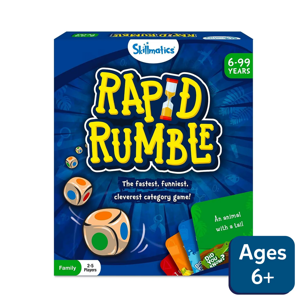 Skillmatics Rapid Rumble Fast-Paced Category Board & Card Game 6Y+