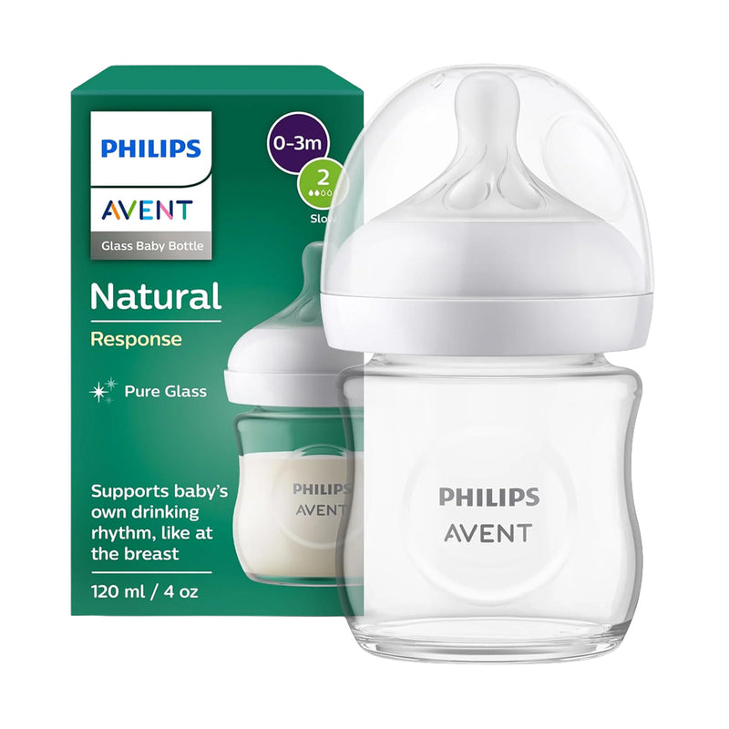 Philips Avent Natural Response Glass Baby Bottle 120ml – SCY910/01