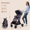 R for Rabbit Street Smart Auto Fold Baby Stroller with Personalized Name Plate 0–3Y – Ash Grey