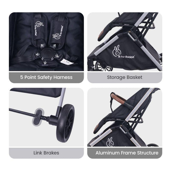 R For Rabbit Stroller Street Smart Pure Black