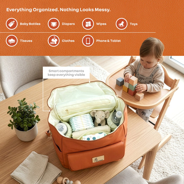 R For Rabbit Caramello Bold Ivy Diaper Bag for Moms, Dual Carry Sling