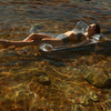 SUNNYLIFETransparent Inflatable Bolster Hammock Float Glitter