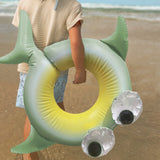 SUNNYLIFE Kiddy Pool Ring Shark Tribe - Khaki