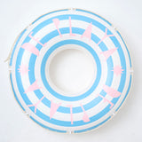 SUNNYLIFE Blue Stripes Inflatable Retro Pool Ring De Playa Stripe
