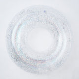 SUNNYLIFE Transparent Inflatable Pool Ring Glitter