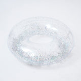 SUNNYLIFE Transparent Inflatable Pool Ring Glitter