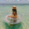 SUNNYLIFE Transparent Inflatable Pool Ring Glitter