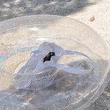 SUNNYLIFE Transparent Inflatable Pool Ring Glitter