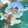 SUNNYLIFE Kids Lie-On Float Burger Boy The Sea Kids Blue-Lime