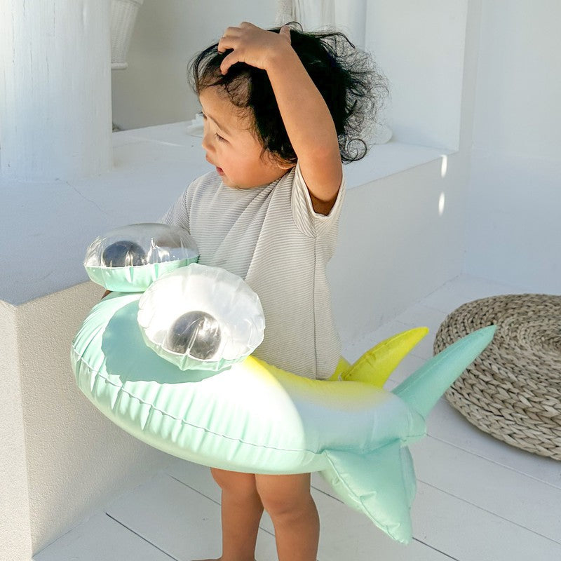 SUNNYLIFE Kids Tube Pool Ring Salty the Shark - Multi