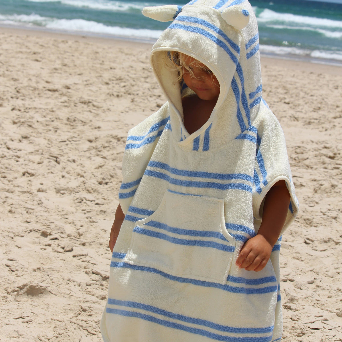 SUNNYLIFE Kids Hooded - Towel Blue