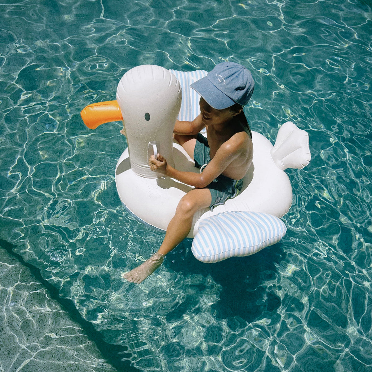 SUNNYLIFE Kids Ride On Float Sid The Seagull - Blue