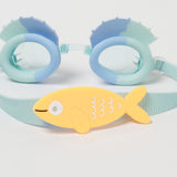SUNNYLIFE Swimming Goggles Finn the Fish - Aqua Blue