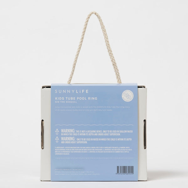 SUNNYLIFE Kids Tube Pool Ring Sid The Seagull- Blue