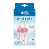 Dr. Brown’s Options+ Narrow Anti-Colic Baby Bottle 120ml 2-Pack Pink