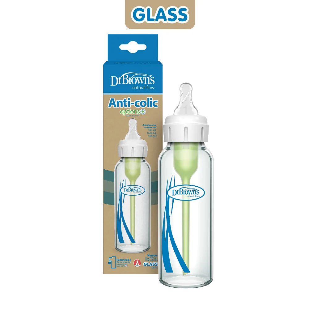 Dr. Brown’s Options+ Narrow Glass Anti-Colic Baby Bottle 250 ml