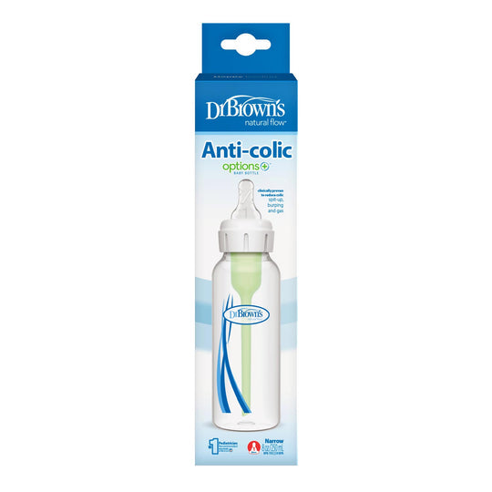 Dr. Brown’s Natural Flow Anti-Colic Options+ Narrow Baby Bottle 250ml Clear