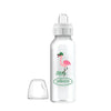Dr. Brown’s Milestones Narrow Sippy Bottle, 8oz/250mL, 6m+ - Flamingo