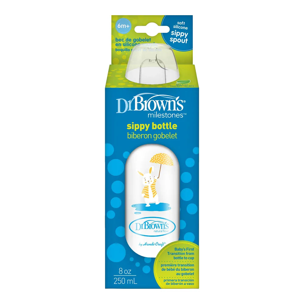 Dr. Brown's Milestones Narrow Sippy Bottle 250 ml Bunny