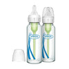 Dr. Brown’s Anti-Colic Options+ Narrow Glass Baby Bottle 250 ml 2-Pack Clear