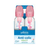 Dr. Brown's Natural Flow Anti-Colic Options+ Narrow Baby Bottle, 8 oz/250 ml, Pink Floral, 4-Pack