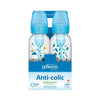 Dr. Brown's Natural Flow Anti-Colic Options+ Narrow Baby Bottle, 8 oz/250 ml, Blue Nature, 4-Pack