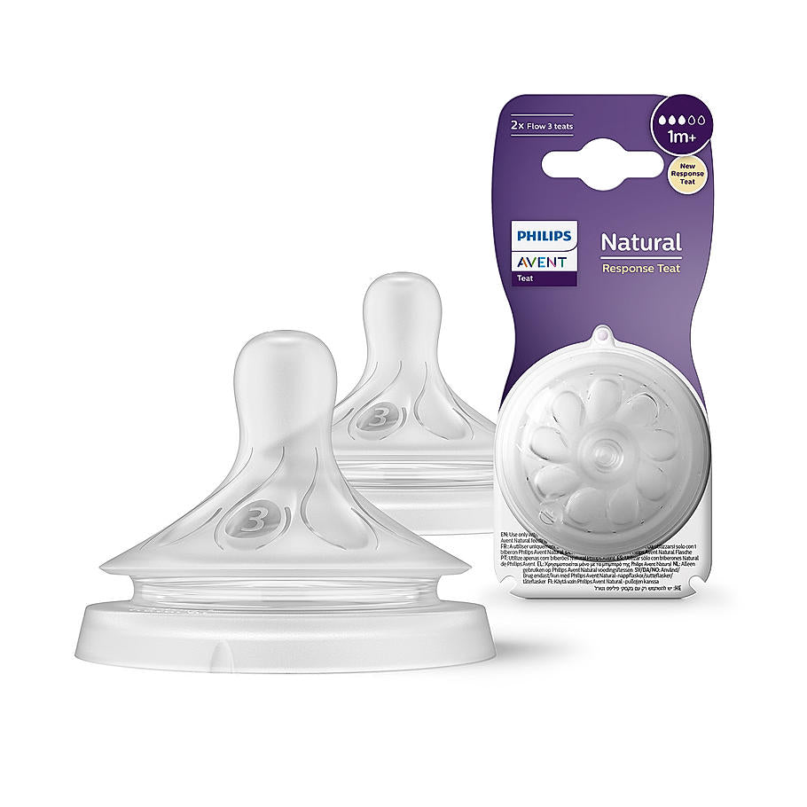 Philips Avent Natural Response Teat Flow 3 – 1M+ | Pack of 2