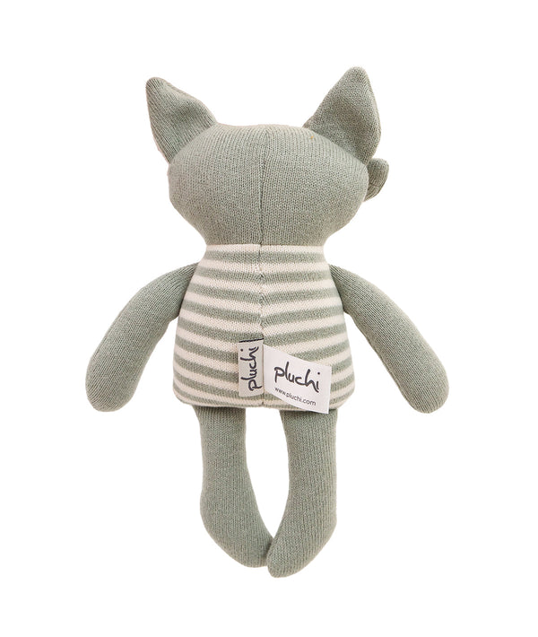 Pluchi Pip Foxy Cotton Knitted Stuffed Soft Toy (Grey)