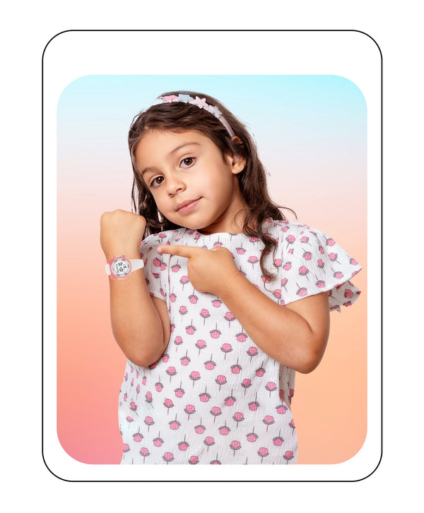 Spiky Eva12 Cat Shaped Sports Digital Watch - White