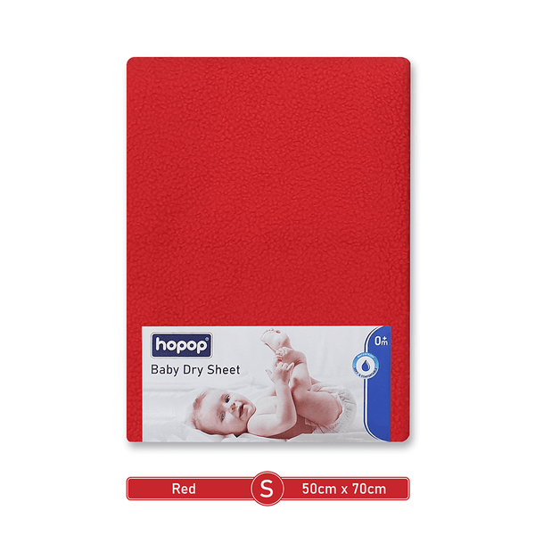 Hopop Waterproof Baby Bed Protector / Quick Dry Sheet – Small Size - RED