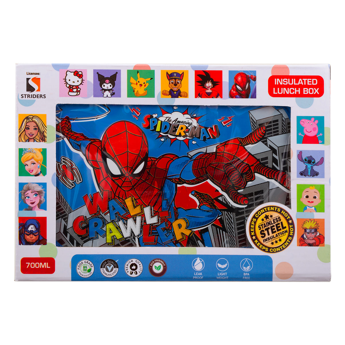 Striders Lunch Box Insulated - Spiderman