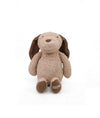 Pluchi Buddy The Dog Cotton Knitted Stuffed Soft Toy (Pale Whisper & Khaki)