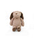 Pluchi Buddy The Dog Cotton Knitted Stuffed Soft Toy (Pale Whisper & Khaki)