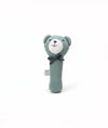 Pluchi Rattle Bear Cotton Knitted Stuffed Soft Toys for Babies / Kids (Baby Blue)