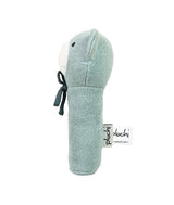 Pluchi Rattle Bear Cotton Knitted Stuffed Soft Toys for Babies / Kids (Baby Blue)