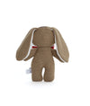 Pluchi Mr. Bunny Rabbit Cotton Knitted Stuffed Soft Toy (Natural, Light Brown & Red)