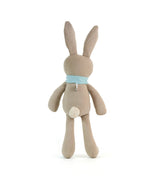 PluchiBerry Bunny Cotton Knitted Stuffed Soft Toy (Pale Whisper & Baby Blue)