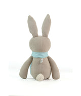 PluchiBerry Bunny Cotton Knitted Stuffed Soft Toy (Pale Whisper & Baby Blue)