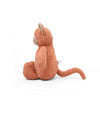 Pluchi Ginger The Cat Cotton Knitted Stuffed Soft Toy (Pale Whisper & Dusty Coral)
