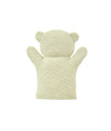 Pluchi Polar Bear Hand Puppet Cotton Knitted Stuffed Soft Toy (Natural Melange)