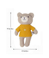 Pluchi Kensington Teddy Cotton Knitted Stuffed Soft Toy (Beige and Yellow)