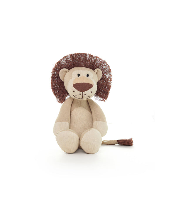Pluchi Simba the Lion Cotton Knitted Stuffed Soft Toy (Oat & Natural)