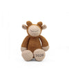 Pluchi Molly The Giraffe Cotton Knitted Stuffed Soft Toy (Pale Whisper & Honey Gold)