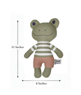 Pluchi Toady Tot Cotton Knitted Stuffed Soft Toy (Green)