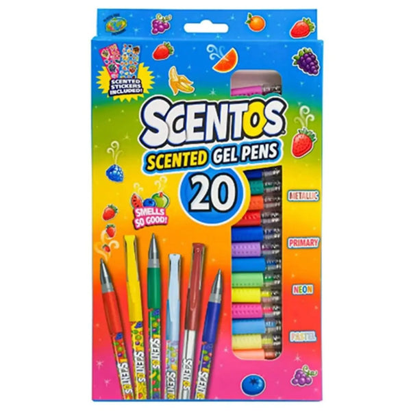 Scentos Gel Pens (Pack of 20) - 2 Sticker Sheets