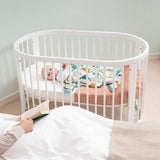 Boori Oasis Oval Cot – Barley White | Convertible Baby Cot 0–3 Years