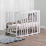 Boori Oasis Oval Cot – Barley White | Convertible Baby Cot 0–3 Years