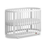 Boori Oasis Oval Cot – Barley White | Convertible Baby Cot 0–3 Years