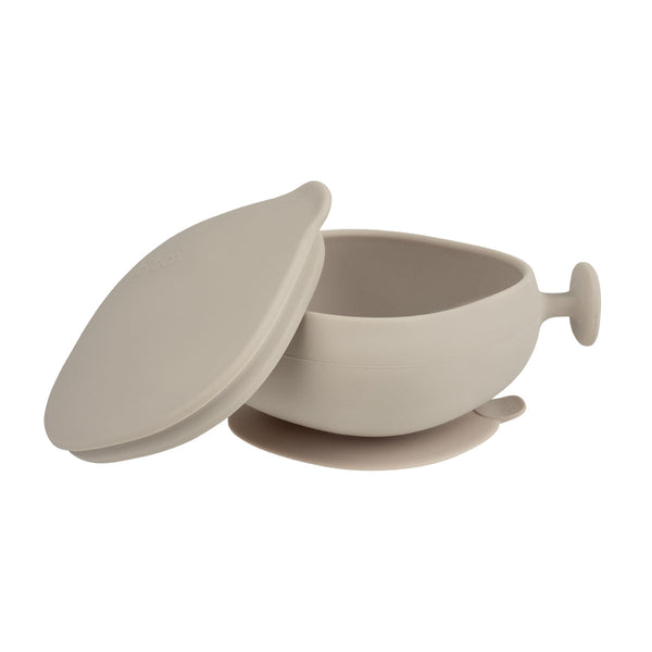 b.box Silicone Suction Bowl + Lid – Latte