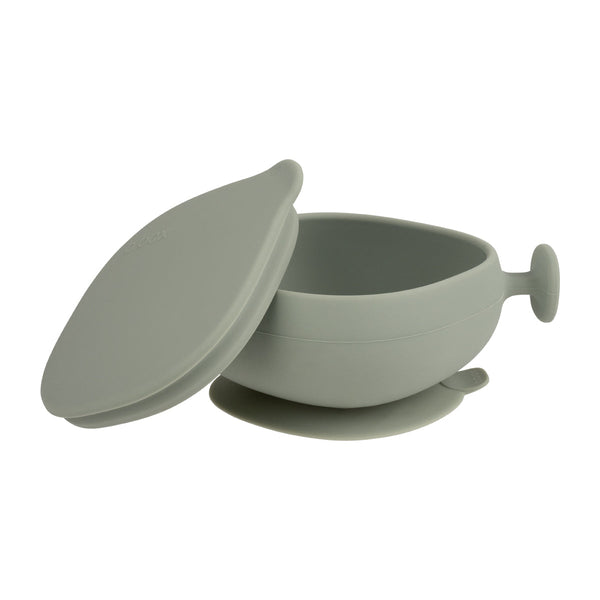 b.box Silicone Suction Bowl + Lid – Sage
